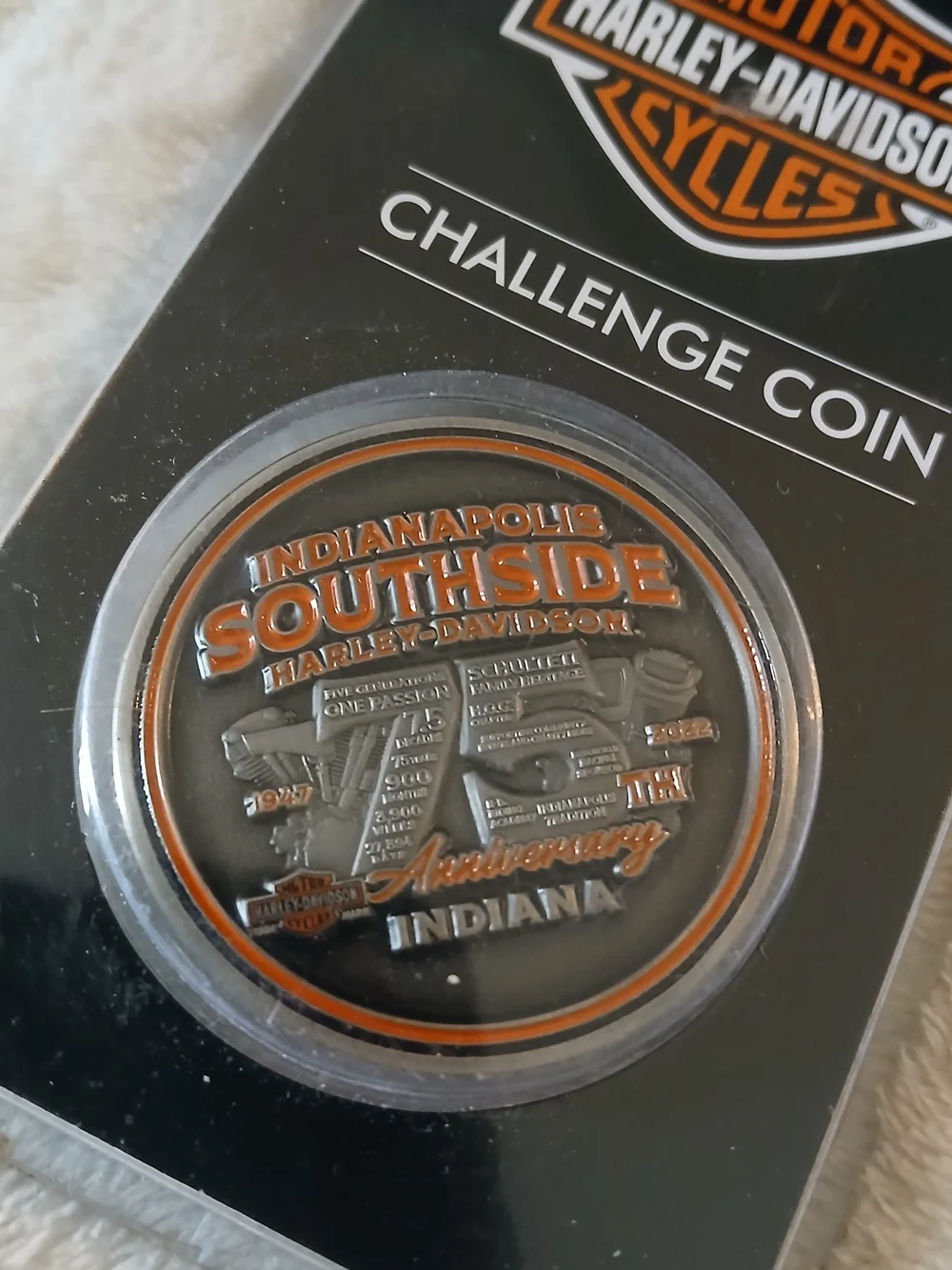 Harley-Davidson 75th Anniversary Indianapolis Southside Challenge Coin NWT
